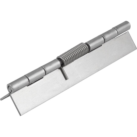 Kipp Spring Hinge Spring Open A=40, B=120, Form:A Without Hole, Steel Bright K1175.4012000